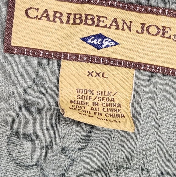 Caribbean Joe 100% Silk Hawaiian Button Down Floral Printed Shirt. Size XXL - Picture 4 of 7